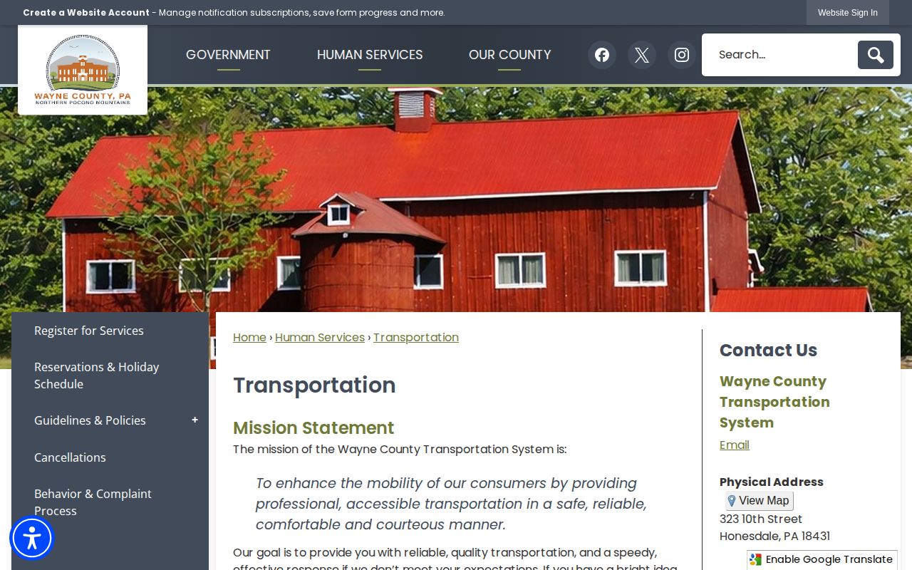 Wayne County release transportation planning contact